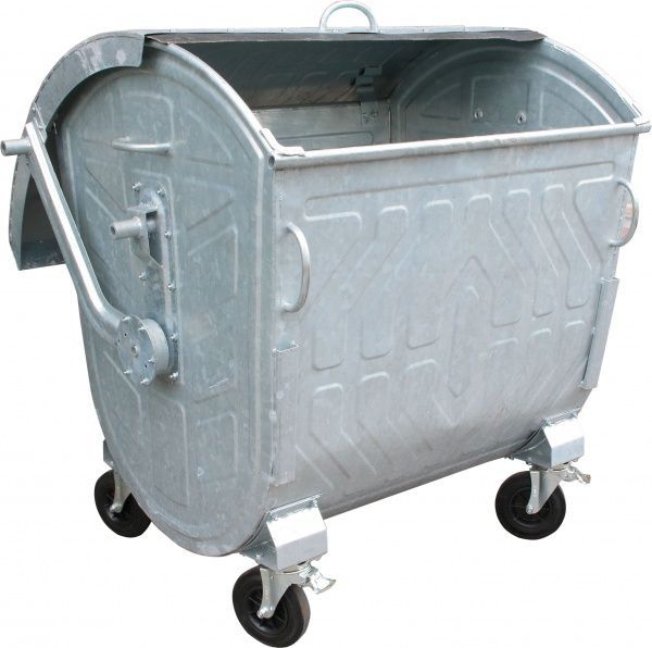 Контейнер для сміття сталевий оцинкований 1100 л БАРСЬКИЙ МАШИНОБУДІВНИЙ ЗАВОД